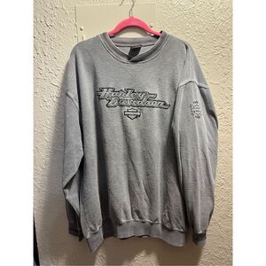 Harley Davidson Grey Pullover Sweatshirt Mens Size XL
